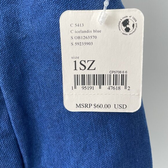 NWT Free People Waxed Canvas Zip Sling Bag ICELANDIS BLUE Purse We The Free - Picture 5 of 15